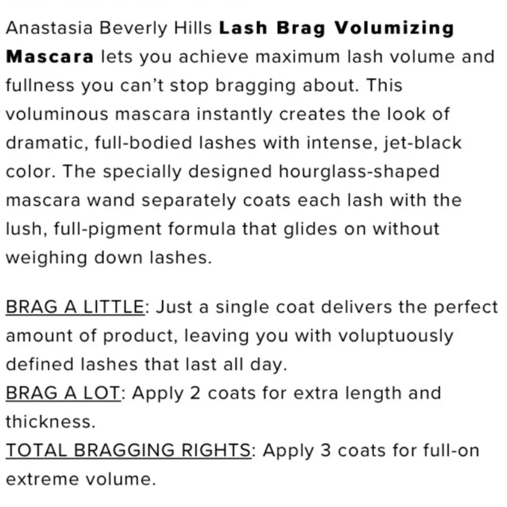 Anastasia | Lash Brag Mascara